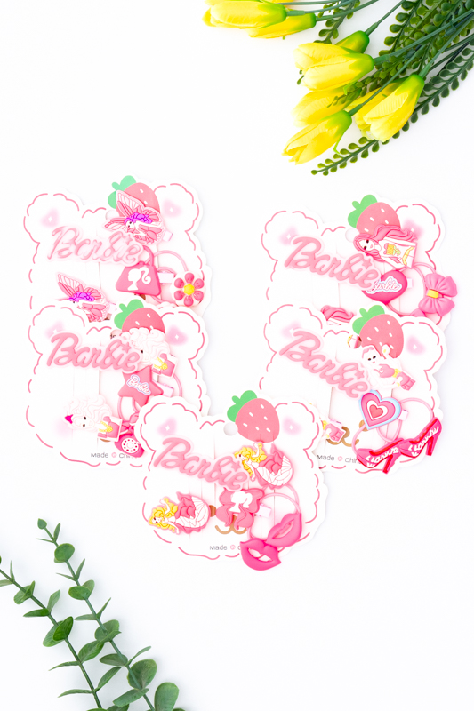 Набір дитячих заколок та резинок для волосся 